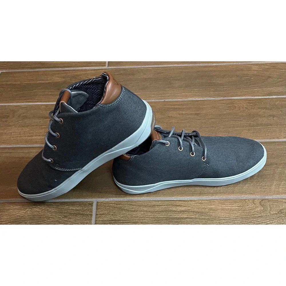 Olukai Nana Hele Waiapo Mens 11 Charcoal Gray Textile Chukka Boots 10478-6C6C